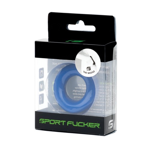 Sport Fucker Silicone Wedge Blue Cockring