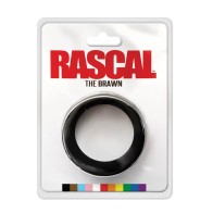 Rascal The Brawn Black Silicone Cock Ring for Enhanced Erection