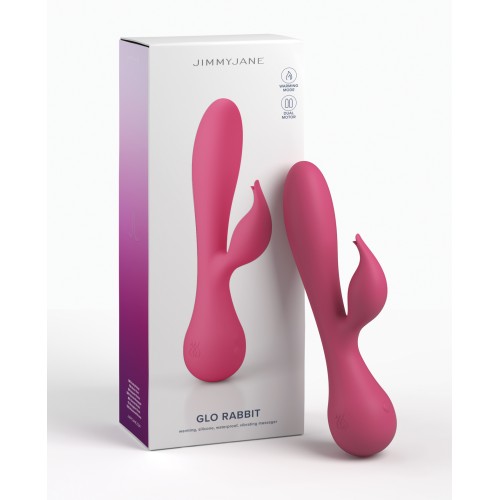 JimmyJane Glo Warming Rabbit Vibrator in Pink