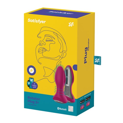 Satisfyer Rotator Plug 2+ Fuchsia Vibrating Massager