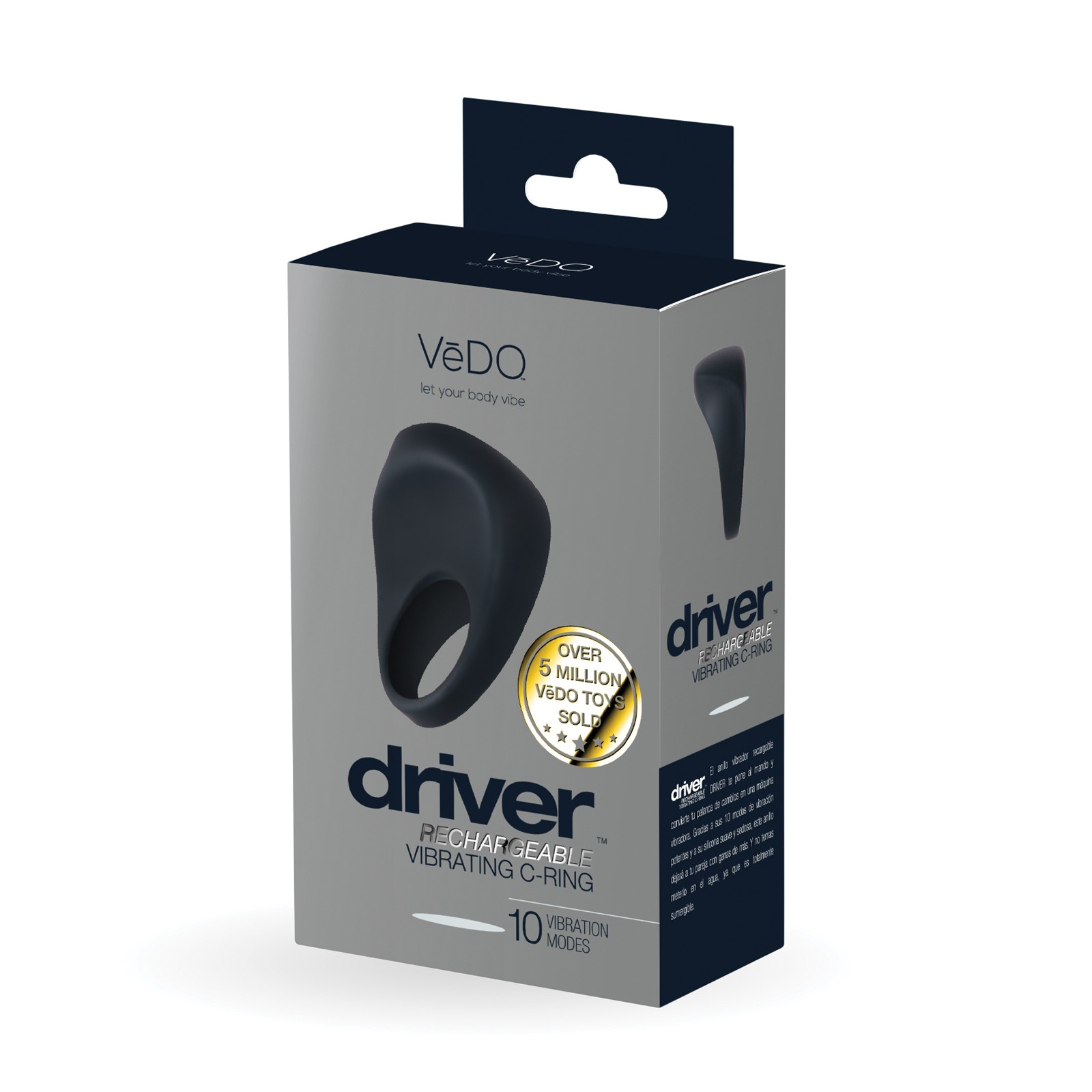 Anillo para el Pene Recargable VeDO Driver - Negro