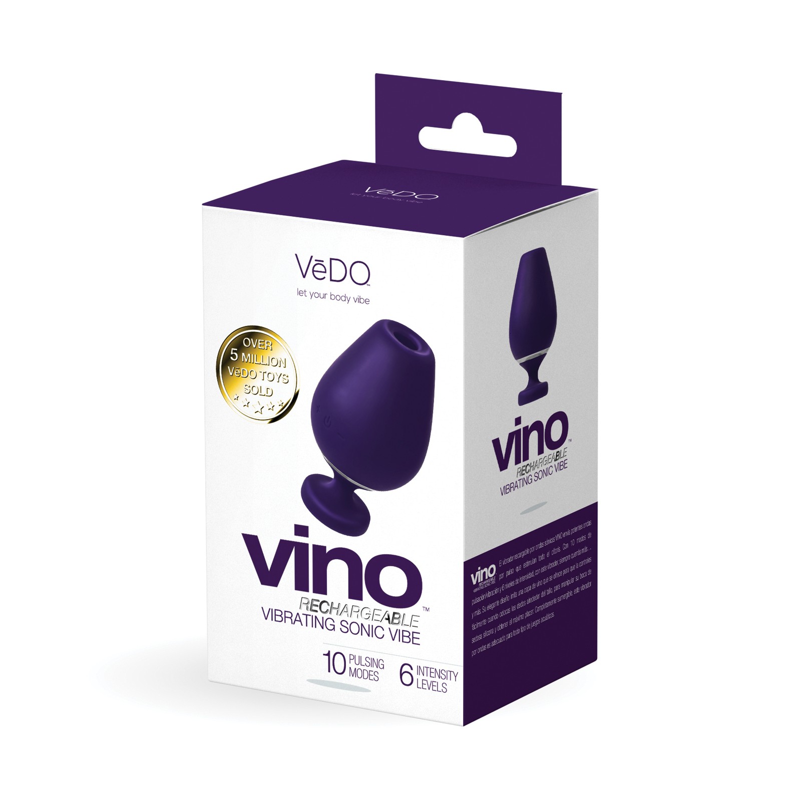 Vibrador Sonic Recargable Vino de VeDO