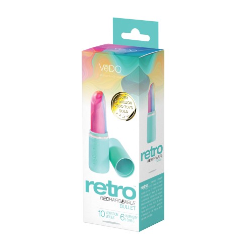 Vibrador Lip Stick VeDO Retro Recargable Turquesa