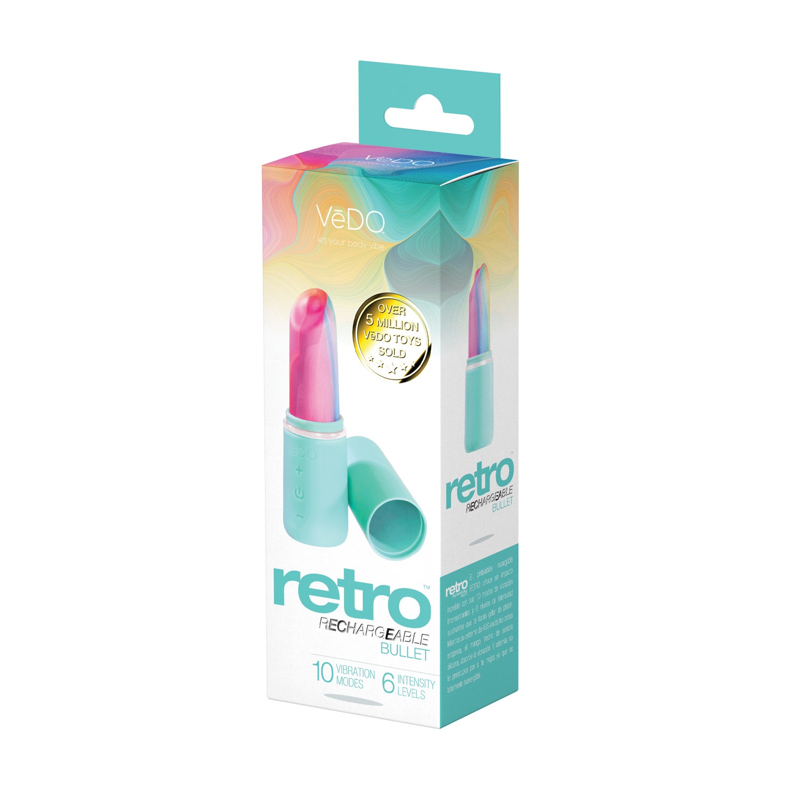 VeDO Retro Rechargeable Bullet Lip Stick Vibe Turquoise