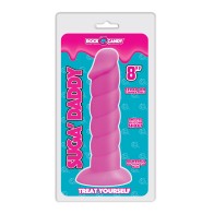 Rock Candy Suga Daddy 8 inch Silicone Dildo Pink