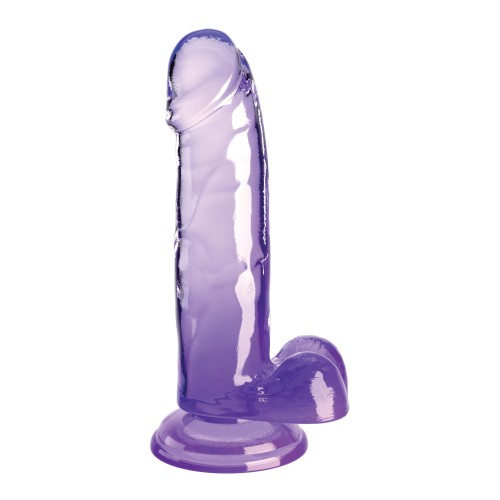 King Cock Clear 7" Dildo Purple