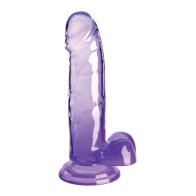 King Cock Clear 7" Dildo Purple